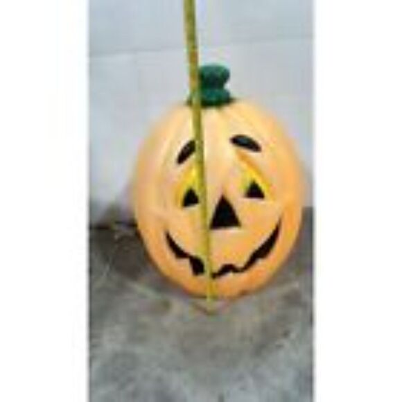 Vintage Halloween Plastic Jack O' Lantern Pumpkin Large Blow Mold 24" tall Works - Picture 2 of 4